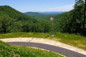 Point Lookout American Flag and Mountains