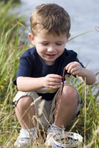 Child playing outside