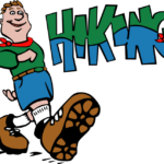Cartoon hiker