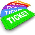 Rainbow colored tickets.