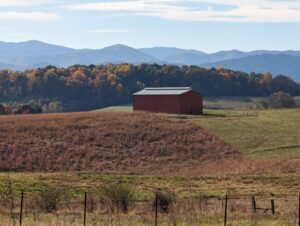 barn in a pasture