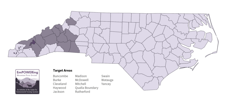 Target project area for Empowering Mountain Food Systems