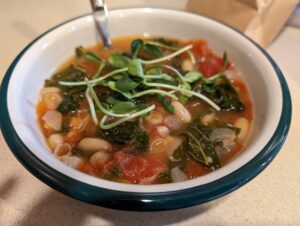 soup dish with white beans & kale