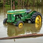 Tractor in Flood Water